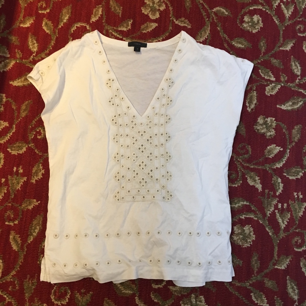 Off-white patterned short-sleeve top
